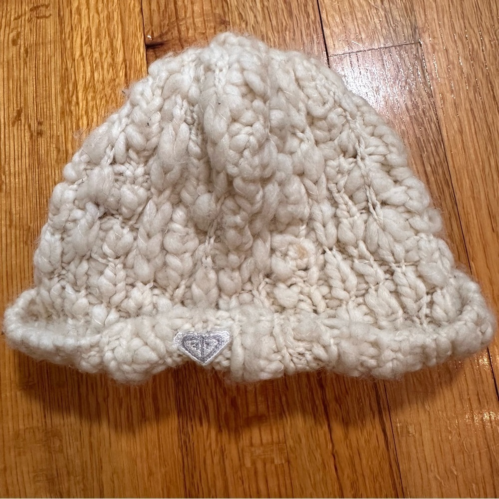 Roxy Chunky Knitted Beanie Hat Cap Wool blend (#4)